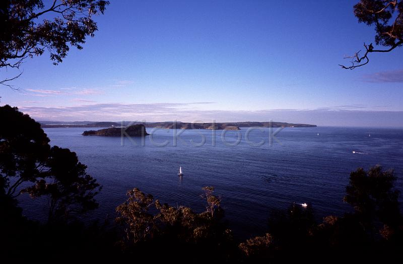lomo style image of the hawksbury river at sunset