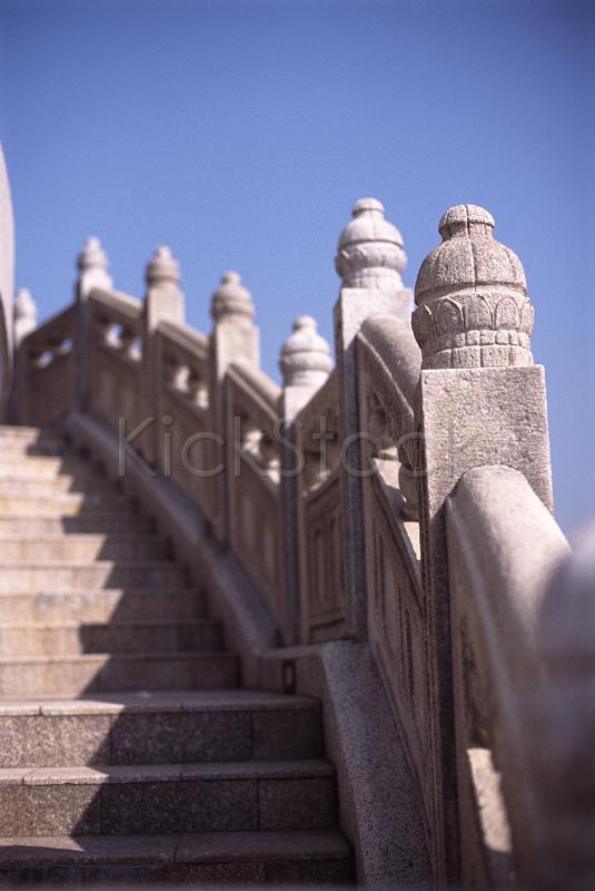 narrow depth of field: carved stone steps